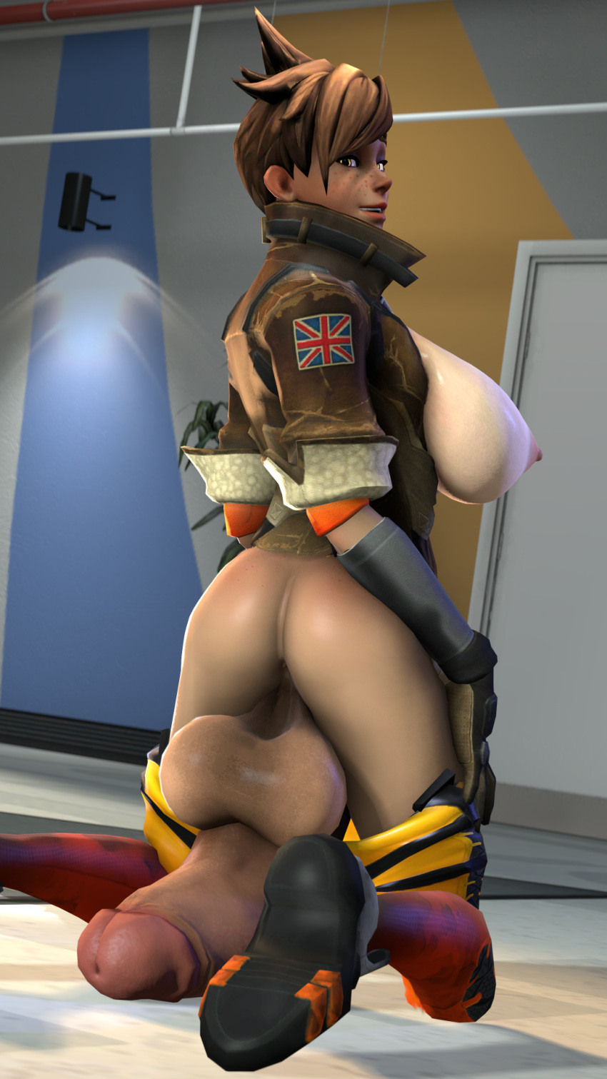 1futa 3d anus areolae ass backboob balls breasts cock-tail futa_only futanari huge_breasts huge_penis huge_testicles hyper hyper_balls hyper_penis intersex nipples overwatch rattledbonezone short_hair sideboob solo solo_futa source_filmmaker tracer voluptuous