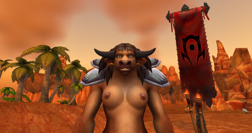 3d anthro bovine breasts female female_minotaur furry horns mammal minotaur_female monster_girl mop nude tauren tauren_female video_games warcraft world_of_warcraft