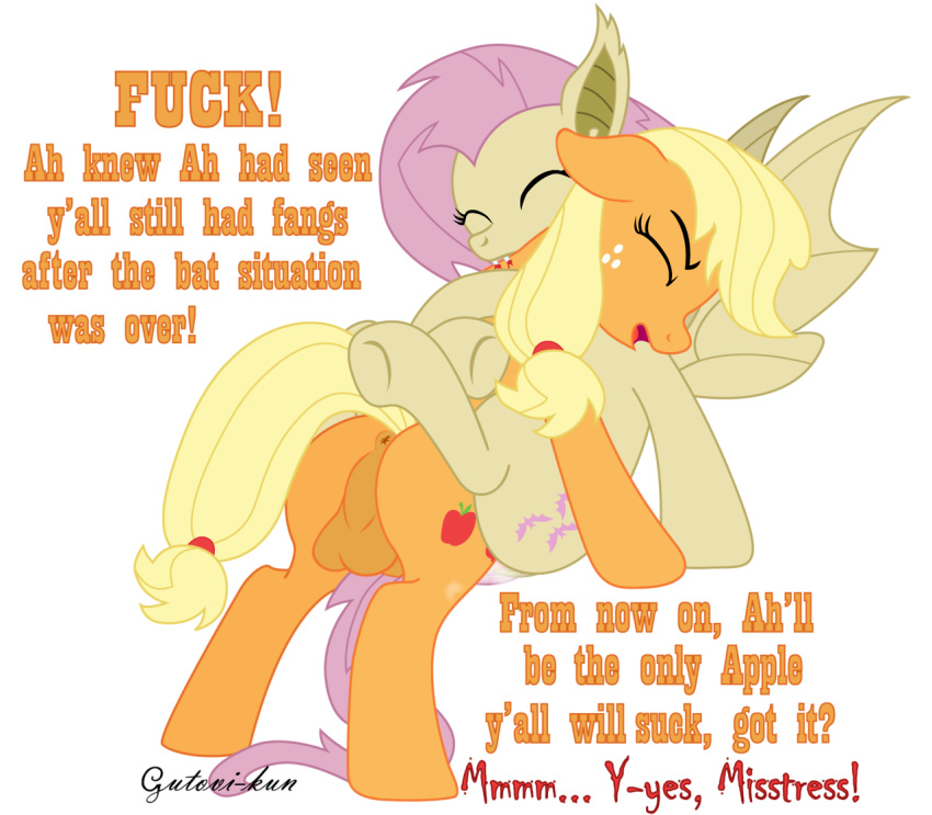 animal_genitalia animal_penis anus applejack_(mlp) balls bite blood comic cutie_mark dickgirl earth_pony equine equine_penis flutterbat_(mlp) fluttershy_(mlp) friendship_is_magic gutovi-kun horse horsecock intersex mammal my_little_pony penetration penis pony potion sex smooth_skin vampire