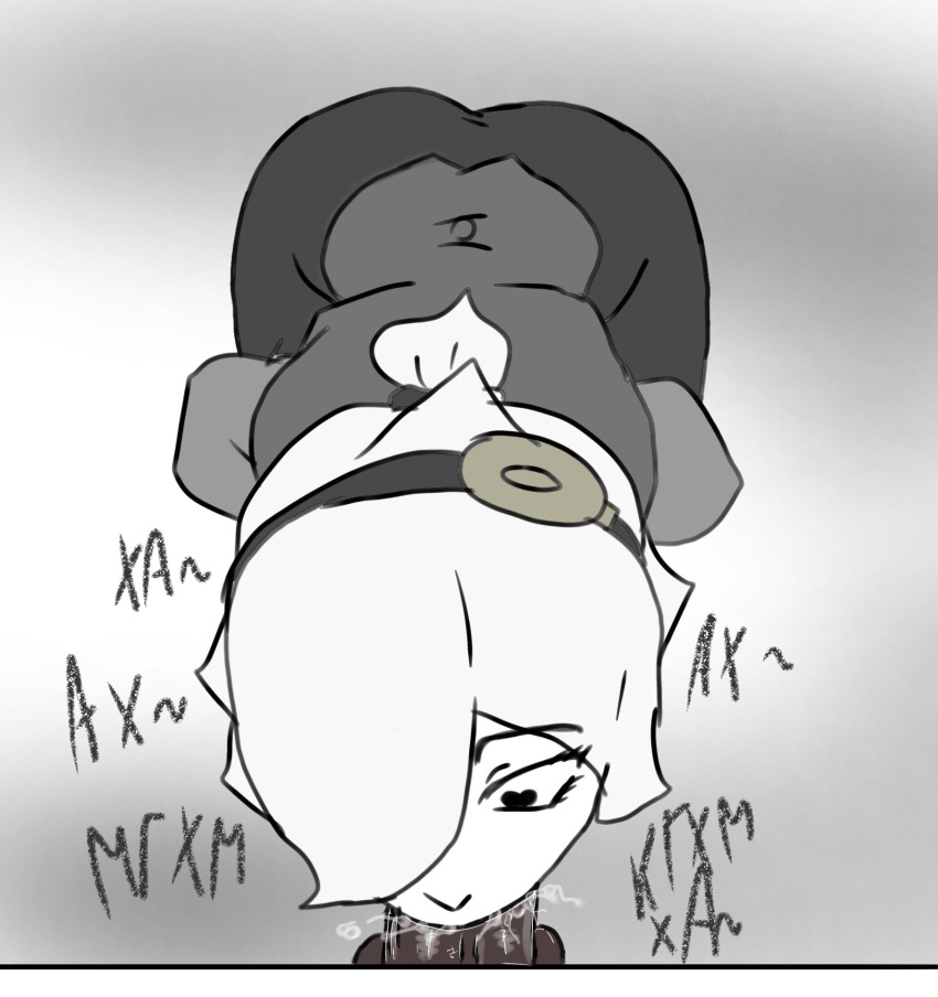 1girls 2024 black_penis blowjob blowjob_face brawl_stars colette_(brawl_stars) female heart-shaped_pupils penis supercell tagme tot_art