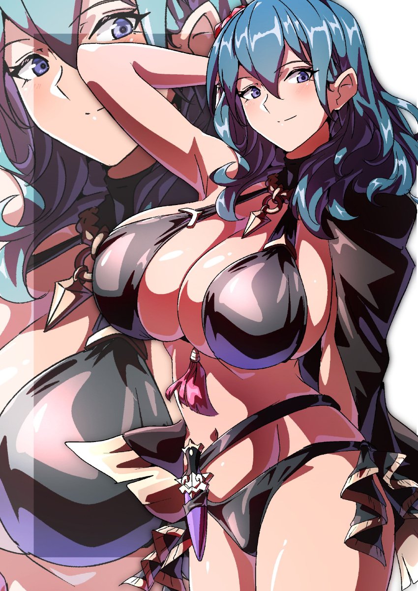 breasts byleth_(female)_(fire_emblem) byleth_(female)_(summer)_(fire_emblem) byleth_(fire_emblem) byleth_(fire_emblem)_(female) byleth_(summer)_(fire_emblem)_(female) female female_only fire_emblem fire_emblem:_three_houses fire_emblem_heroes nintendo solo swimsuit tagme tonoji