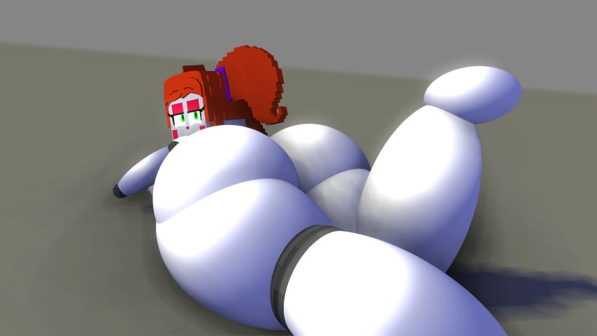 1girls 3d 3d_(artwork) ass baby_(fnafsl) barefoot circus_baby circus_baby_(fnaf) circus_baby_(minecraft) completely_nude completely_nude_female female female_only five_nights_at_freddy's five_nights_at_freddy's:_sister_location green_eyes huge_ass looking_at_viewer looking_back minecraft naked naked_female nude nude_female on_front red_hair short_hair solo solo_female sospoo