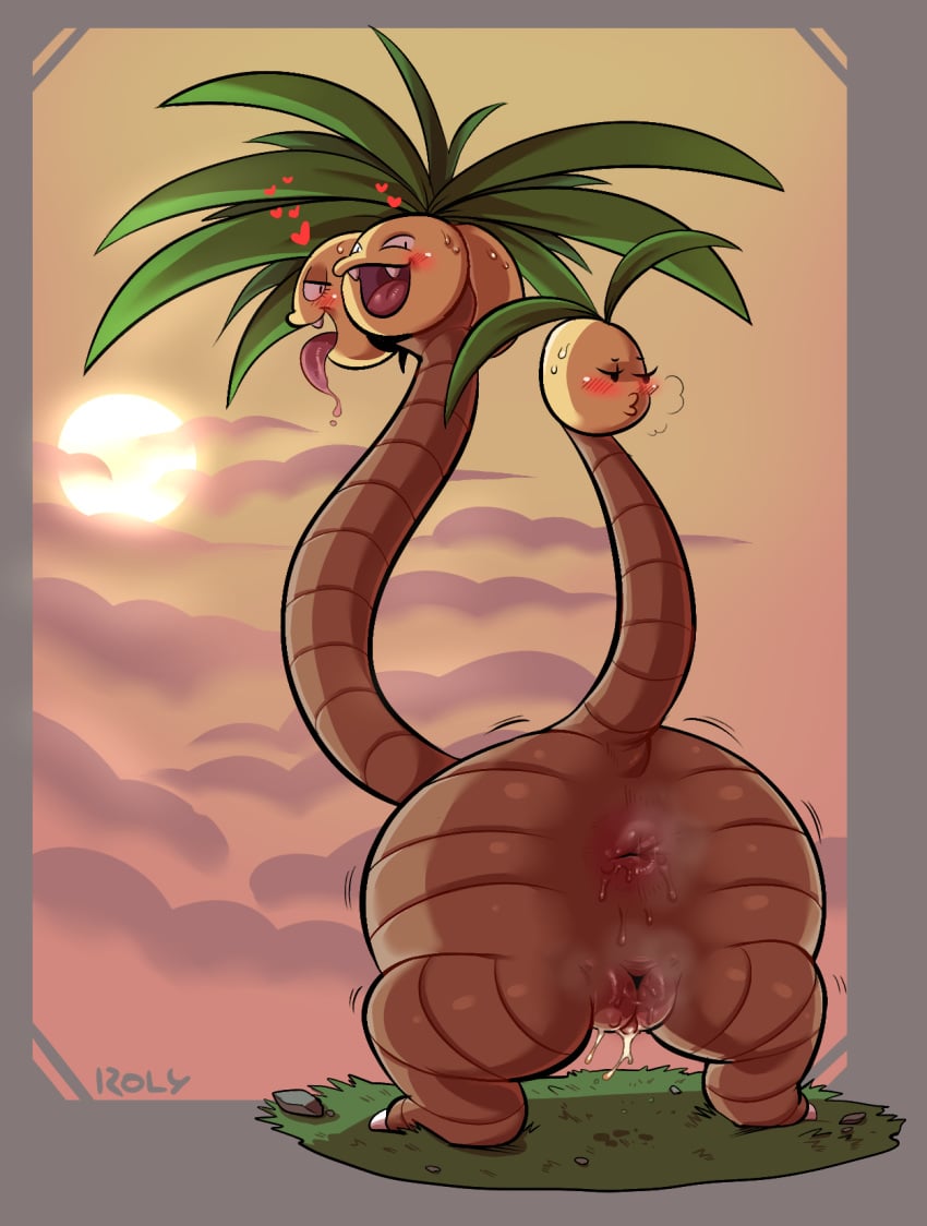 1girls alolan_exeggutor alolan_form ambiguous_fluids anus ass ass_shake ass_sweat black_eyes blush brown_skin claws clitoris clouds dragon drooling exeggutor eyelashes fangs feet female female_only grass huge_ass inviting leaf long_tongue looking_at_viewer looking_back nintendo nude open_mouth outdoors plant plump_ass pokémon_(species) pokemon pokemon_sm presenting presenting_hindquarters puffy_anus puffy_pussy pussy pussy_juice pussy_juice_drip pussy_juice_trail roly saliva scalie sky standing sunset sweat tail tail_head teeth text thick_thighs tongue tongue_out wet wide_hips wiggle_lines