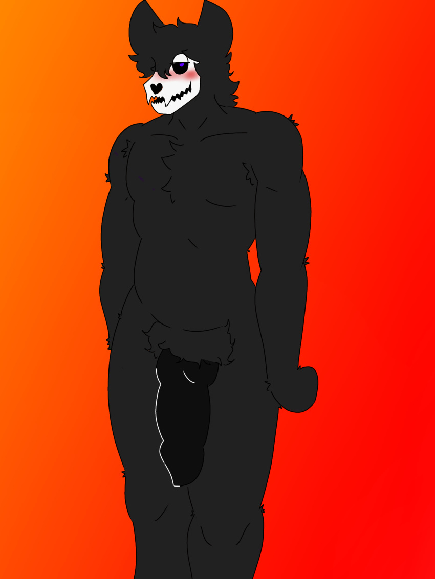 anthro body_hair bone chest_hair fur hi_res hob! knot male muscular muscular_male pecs pubes scp-1471 scp-1471-a scp_foundation skull skull_head solo