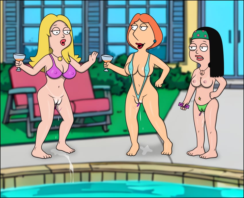 4_fingers 4_toes american_dad big_pussy bikini cameltoe cum cumming drunk erect_nipples family_guy francine_smith hayley_smith lois_griffin pool pussy_juice sexfightfun sling_bikini sling_swimsuit squirt squirting swimming_pool swimsuit threesome wireless_controller wireless_vibrator