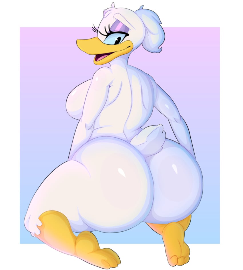 1girls anatid anseriform anthro anthro_only ass avian barefoot bedroom_eyes big_butt bird boolishclara breasts completely_nude completely_nude_female daisy_duck disney duck feet female female_only full_body hi_res naked naked_female narrowed_eyes nude nude_female pinup pose seductive solo solo_female thick_thighs