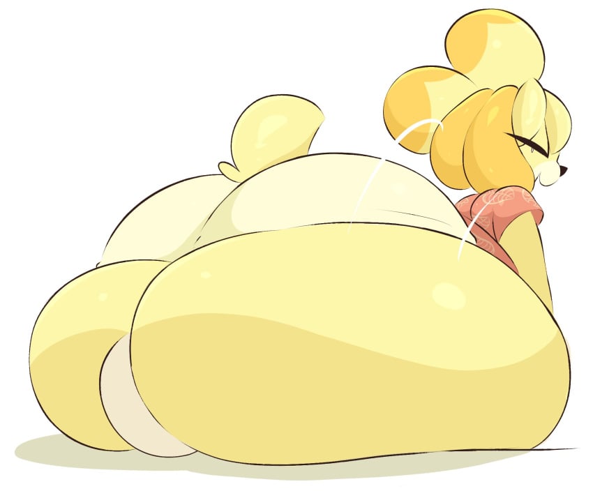 animal_crossing arizonathevixen big_ass big_breasts breasts bubble_butt huge_ass hyper_ass isabelle_(animal_crossing) nintendo thick_thighs wide_hips