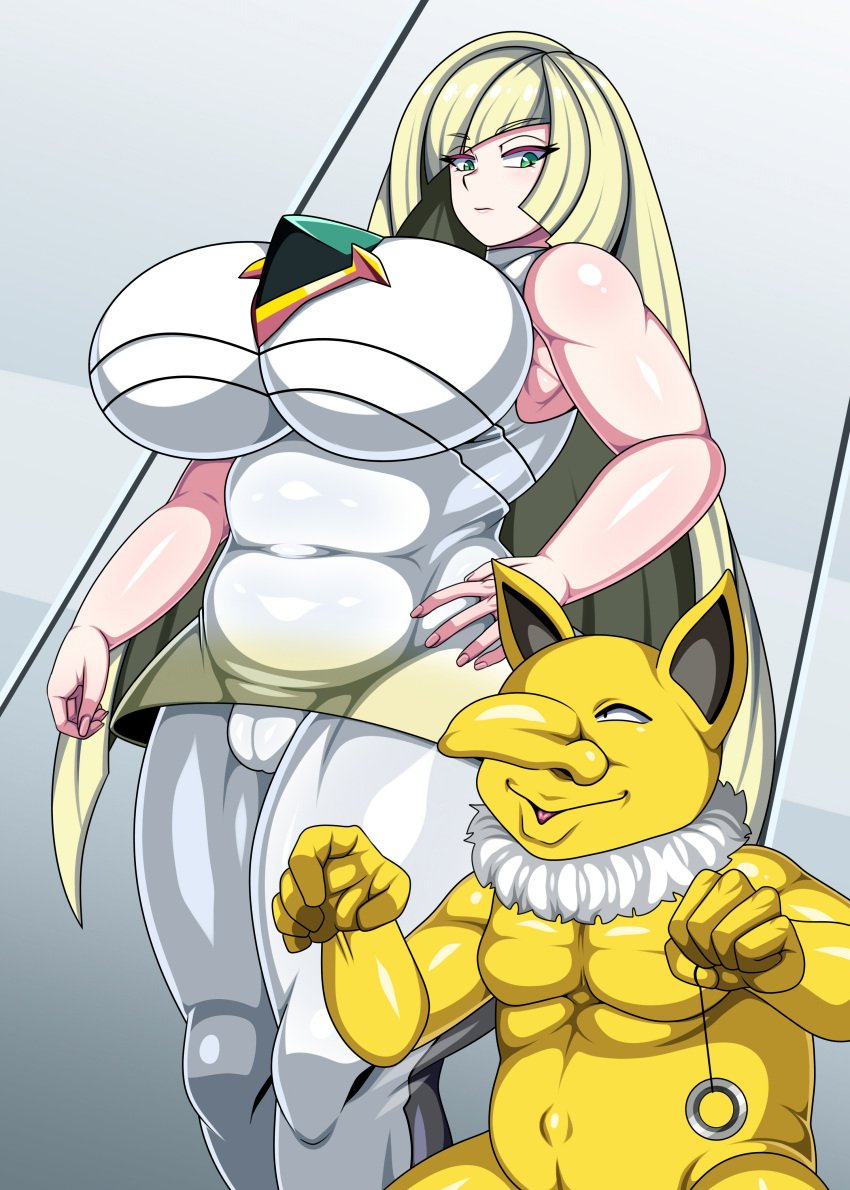 1girls alternate_body_type alternate_breast_size big_breasts blonde_hair breasts busty curvaceous curvy curvy_body curvy_female female game_freak green_eyes huge_breasts hypno large_breasts long_hair lusamine_(pokemon) milf mother nintendo pendulum pokemon pokemon_(game) pokemon_(species) pokemon_sm teddy_jack thick_thighs thighs voluptuous