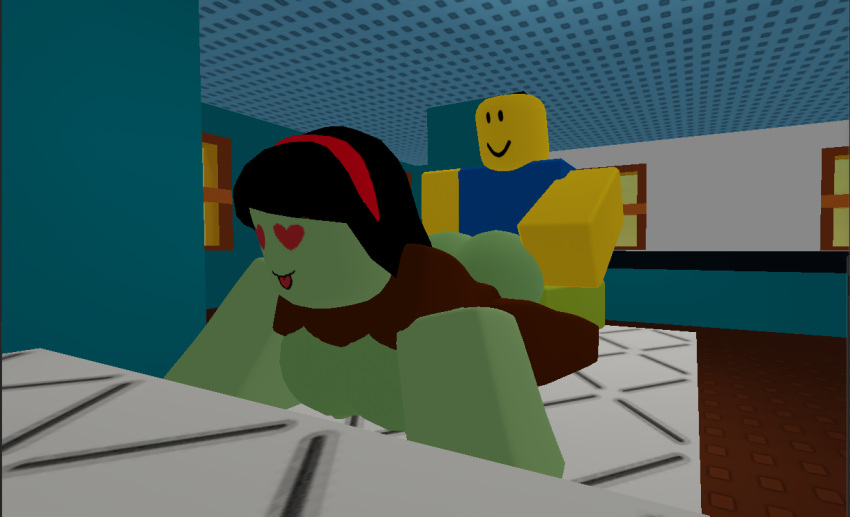 1boy 1girls 3d anal anal_sex big_ass big_breasts clothed clothing cum cum_in_ass cum_inside doggy_style female heart_eyes male penis roblox robloxian self_upload straight tagme vagabondxd zombie zombie_girl