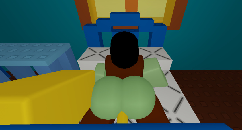 1boy 1girls 3d anal anal_sex big_ass big_breasts clothed clothing doggy_style female male penis roblox robloxian self_upload straight tagme vagabondxd zombie zombie_girl