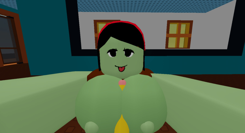 1boy 1girls 3d big_ass big_breasts clothed clothing female male paizuri penis roblox robloxian self_upload straight tagme titjob vagabondxd zombie zombie_girl