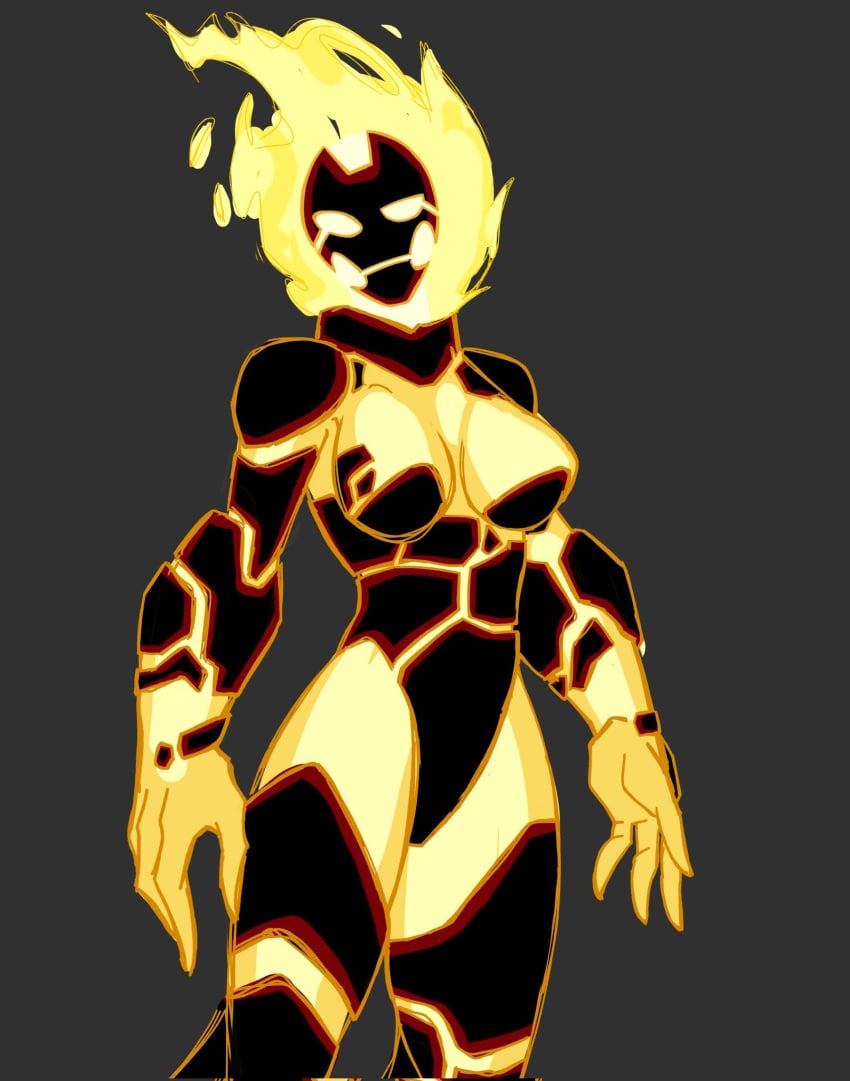 1girls alien alien_girl alien_humanoid ben_10 female female_only fire humanoid on_fire pyronite t1tans90