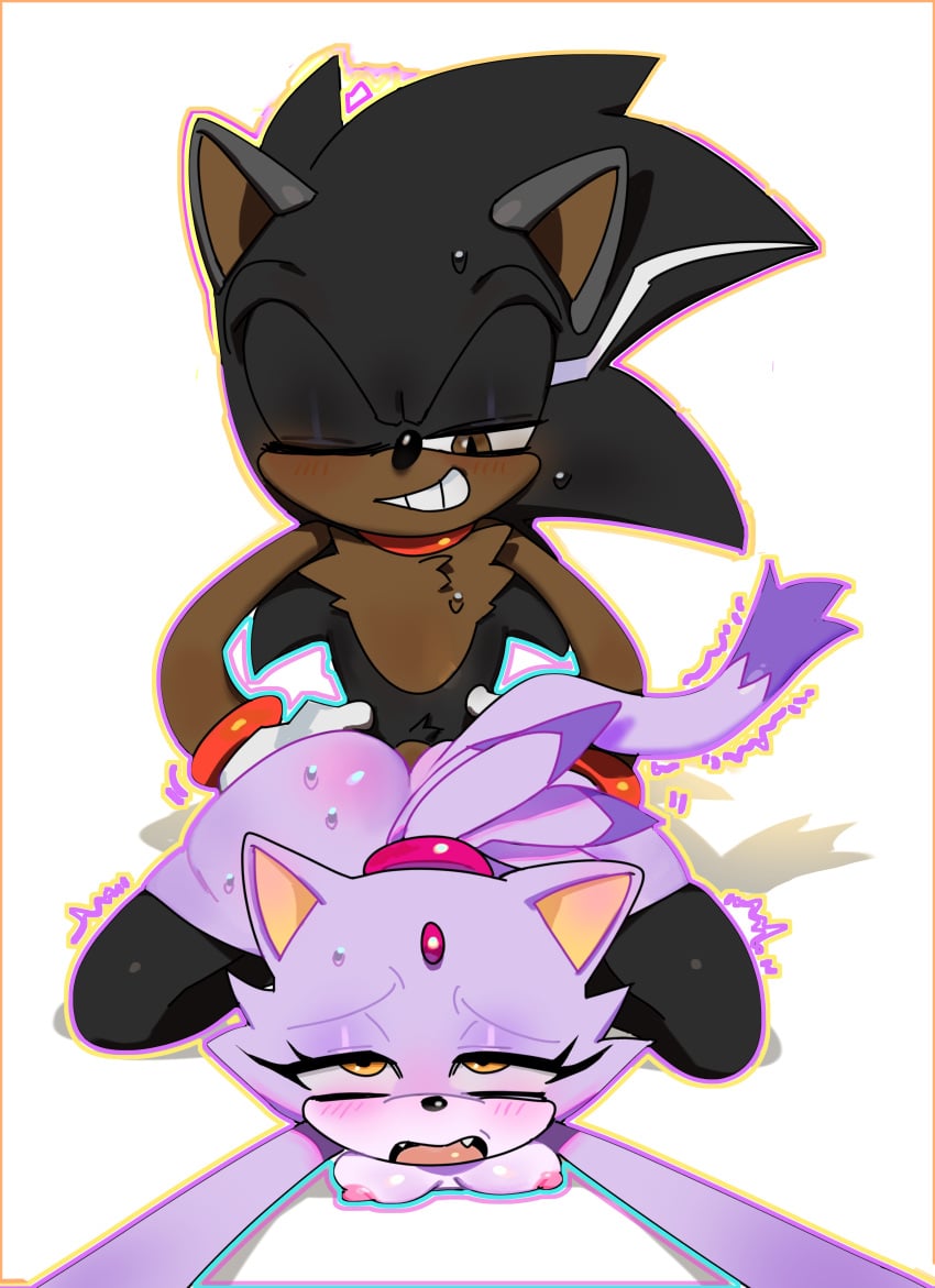 blaze_the_cat doggy_style fan_character female from_behind lost_in_pleasure pinklilim sonic_(series) sonic_oc sonic_rush