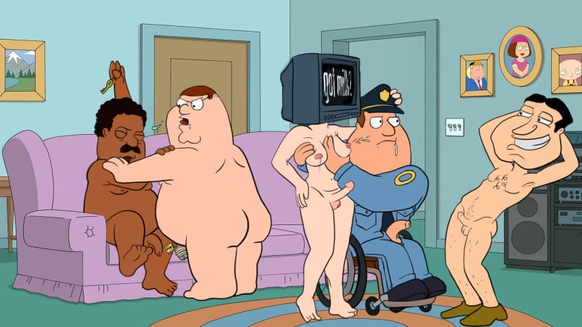 20th_century_fox cleveland_brown family_guy futanari glenn_quagmire joe_swanson lactation lust_2.0 peter_griffin