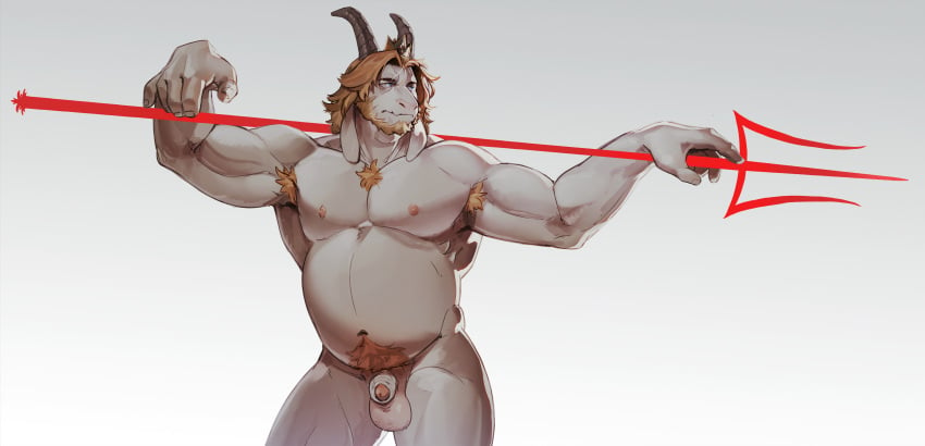 2024 absurd_res anthro armpit_hair asgore_dreemurr balls barazoku beard belly biceps big_muscles body_hair boss_monster bovid caprine chest_hair eyebrows facial_hair flaccid foreskin fur genitals goat hair happy_trail hi_res holding_object holding_weapon horn humanoid_genitalia humanoid_penis long_hair male male_only mammal manly melee_weapon musclegut muscular muscular_anthro muscular_male navel nipples nude obliques pecs penis pitchfork polearm pubes simple_background sinibun_95 solo standing tools tuft undertale undertale_(series) weapon white_background