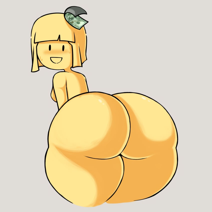 1girls ass big_ass big_butt blush dat_ass ella_(dsand) female female_only huge_ass huge_butt mob_face money my_ghost_friend naked naked_female nude nude_female sweat sweating wastelandtune yellow_body yellow_hair yellow_skin