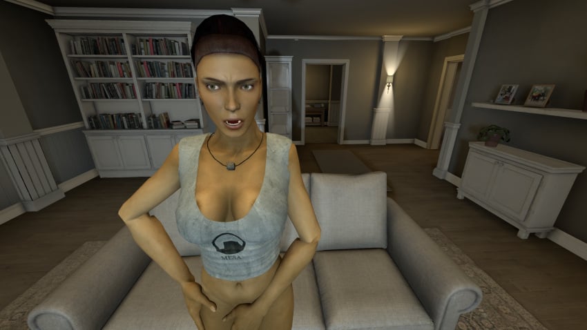 3d alyx_vance half-life half-life_2 half_naked hl2