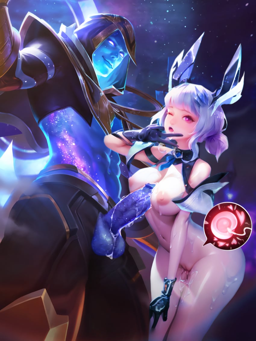 1boy 1girls ai_generated arena_of_valor big_breasts big_cock cum large_breasts liliana_(arena_of_valor) straight tulen_(arena_of_valor)