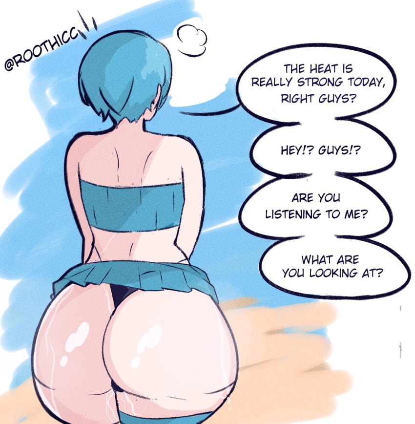 atlus beach big_ass big_butt bikini bubble_butt fuuka_yamagishi persona persona_3 persona_3:_dancing_in_moonlight persona_3_fes persona_3_portable persona_3_reload roothicc text text_box thong yamagishi_fuuka