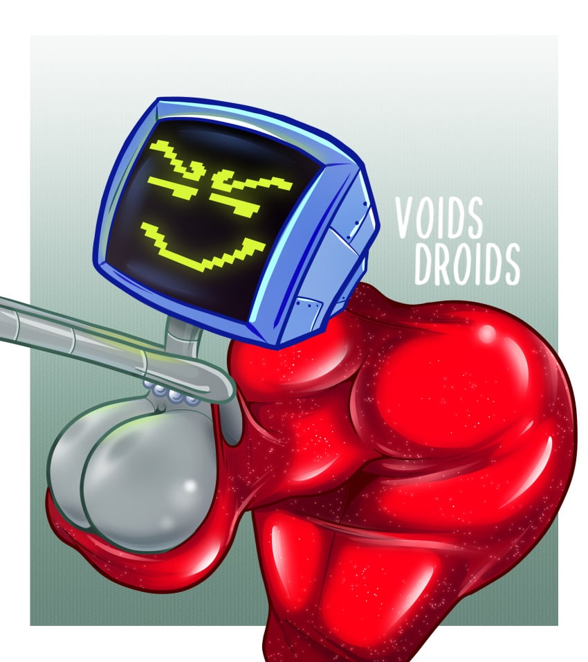 animate_inanimate bent_over big_ass big_breasts big_butt busty grin grinning grinning_at_viewer karen_plankton necklace red_dress robot spongebob_squarepants tv tv_head viacom voidsdroids