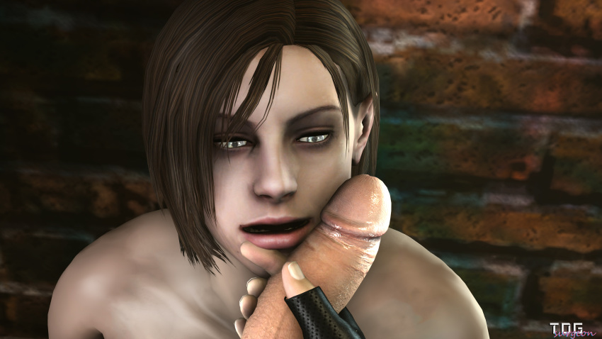 3d biohazard blue_eyes duo erection facial jill_valentine jill_valentine_(julia_voth) light-skinned_female penis resident_evil resident_evil_remake rubbing short_hair straight thedickgrillsurgeon