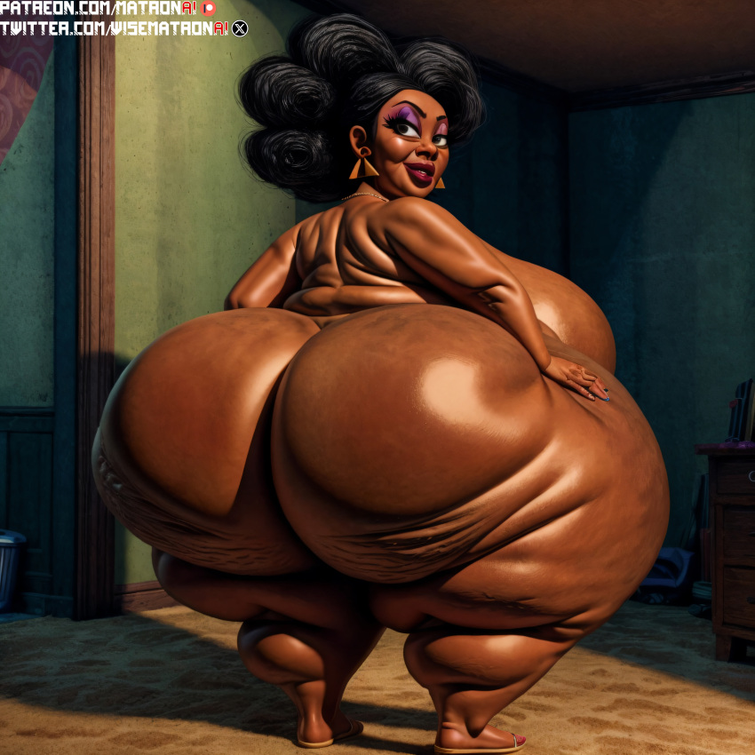 1girls 4k ai_generated areola areolae ass bbw big_ass big_breasts big_butt breasts chubby chubby_female clothing dark-skinned_female dark_areola dark_body dark_nipples dark_skin disney disney_channel female female_focus female_only gilf gmilf granny highres large_ass large_breasts large_butt larger_female marvel massive_ass massive_breasts massive_butt massive_thighs matronai_(artist) mature mature_female mature_woman mimi_lafayette moon_girl_and_devil_dinosaur naked naked_female nipples nude nude_female old_woman older_female patreon patreon_username pinup plump solo solo_female solo_focus ssbbw stable_diffusion thick thick_ass thick_legs thick_thighs twitter_username