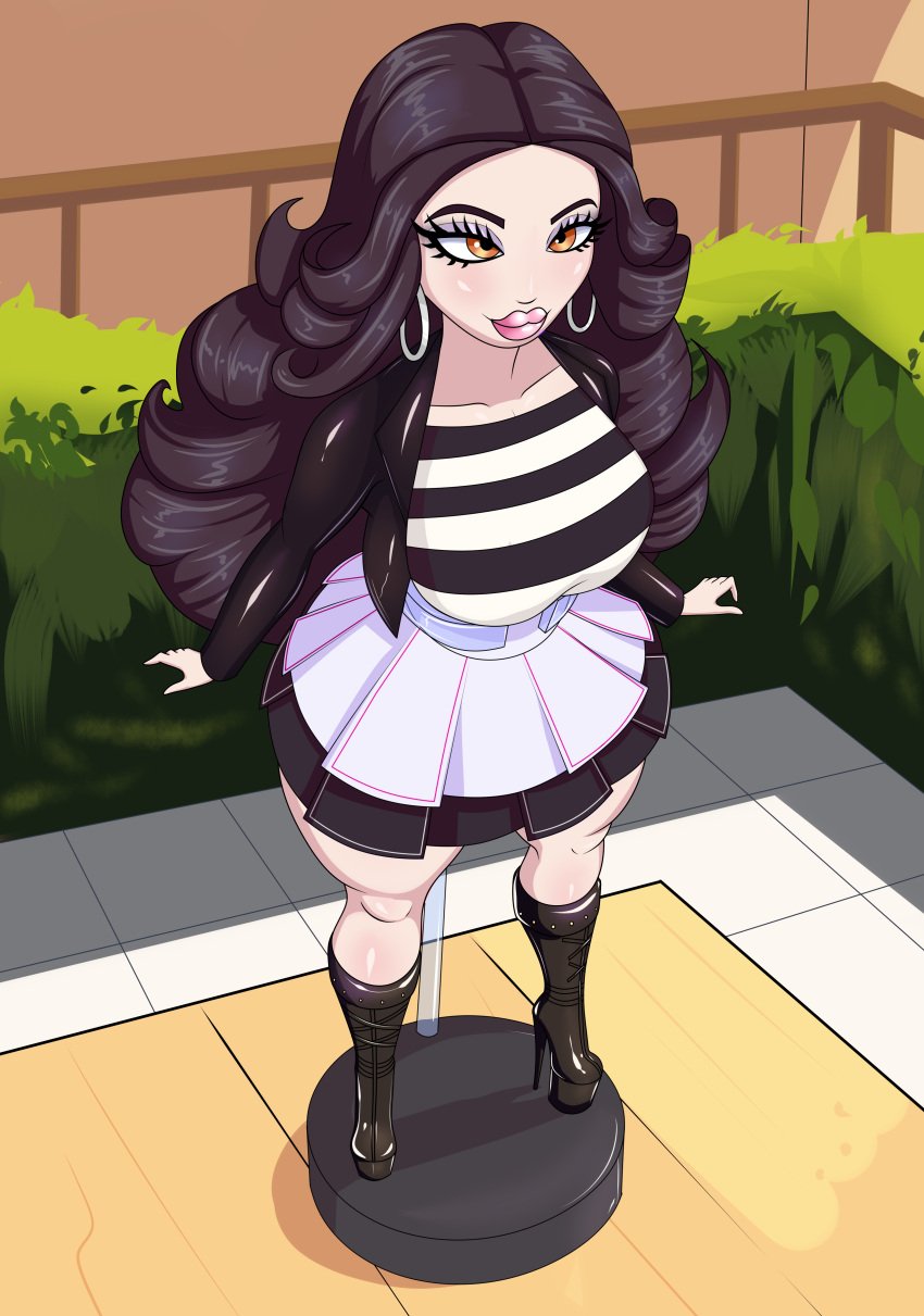 background bimbo bimbo_lips bimbofication bimbofied bratz bratz_petz doll doll_girl high_heel_boots high_heels jade_(bratz) jose12mexico minigirl miniskirt naughty_face