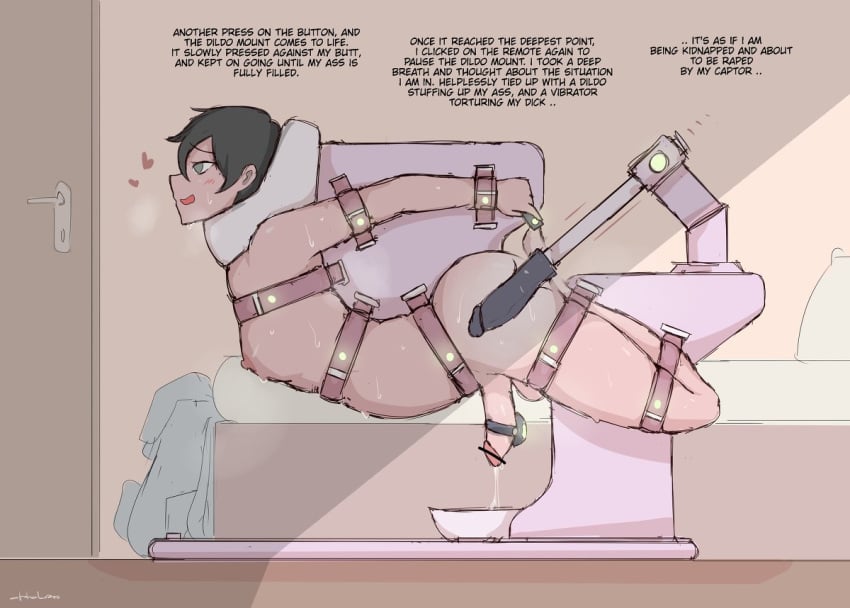 1boy alphabravo anal bondage dildo_in_ass male self_bondage sex_toy sex_toy_insertion skinny vibrator