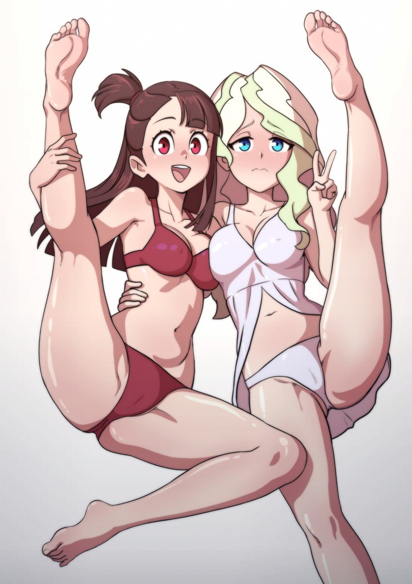 2girls akko_kagari diana_cavendish lingerie lingerie_only little_witch_academia tagme tanquito underwear yuri