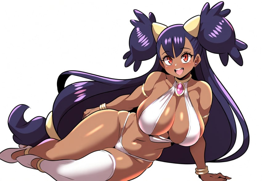 ai_generated big_breasts female female_focus female_only full_body iris_(pokemon) mullon novelai pokemon pokemon_bw solo solo_female thick_thighs thong