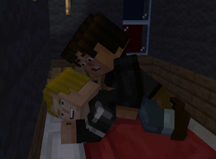 jesse_(mcsm) lukas_(mcsm) male male_only mine-imator minecraft minecraft:_story_mode