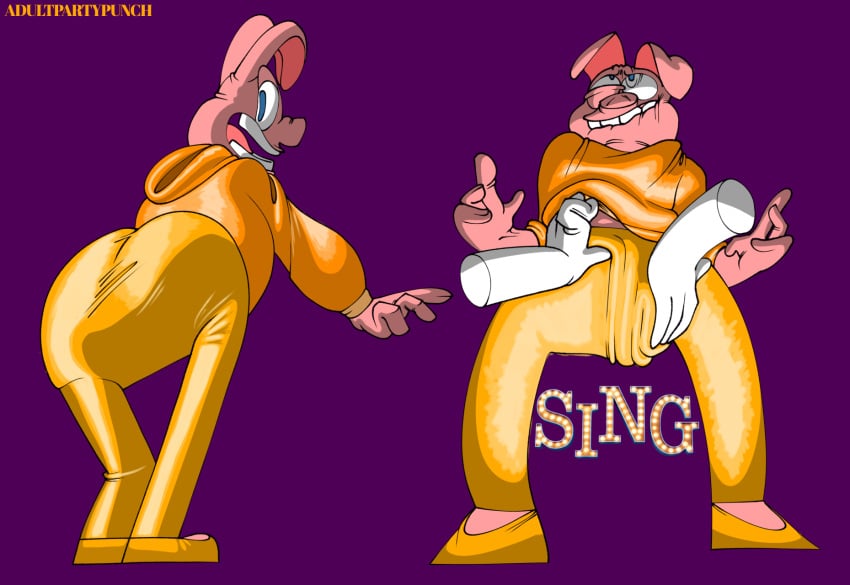 adultpartypunch furry glistening_clothing gunter_(sing) massage null_bulge rubbing satin sing_(movie)