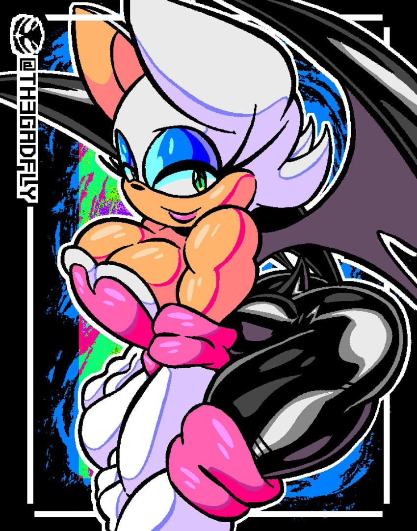 big_breasts bubble_butt curvy muscular_female rouge_the_bat seductive_eyes sexy smile sonic_(series) th3gadfly