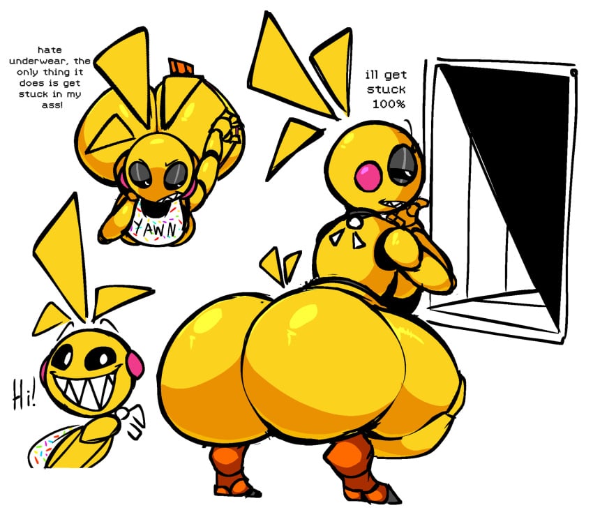 animatronic anthro_only bubble_butt chica_(fnaf) chicken curvaceous curvy curvy_female dat_ass enormous_ass fat_ass five_nights_at_freddy's five_nights_at_freddy's_2 gigantic_ass massive_ass nanodude78 phat_ass plump robot robot_girl round_ass scottgames sharp_teeth solo solo_female squatting thick_ass thick_thighs toy_chica_(fnaf) voluptuous_female wide_hips