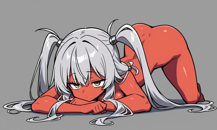 1girl1futa 1girls ai_generated back_view chile chilean chirritox computer condom dick discord female grey_hair hispanic hispanic_virtual_youtuber hispanic_youtuber indie_virtual_youtuber indie_vtuber jack-o_pose l latino long_hair masturbation nude nude_female panties red_body red_skin server streamer streamers tomato twintails twitch twitching vtuber vtuber_persona vtuberfanart youtube youtuber, youtuber_girl youtubers