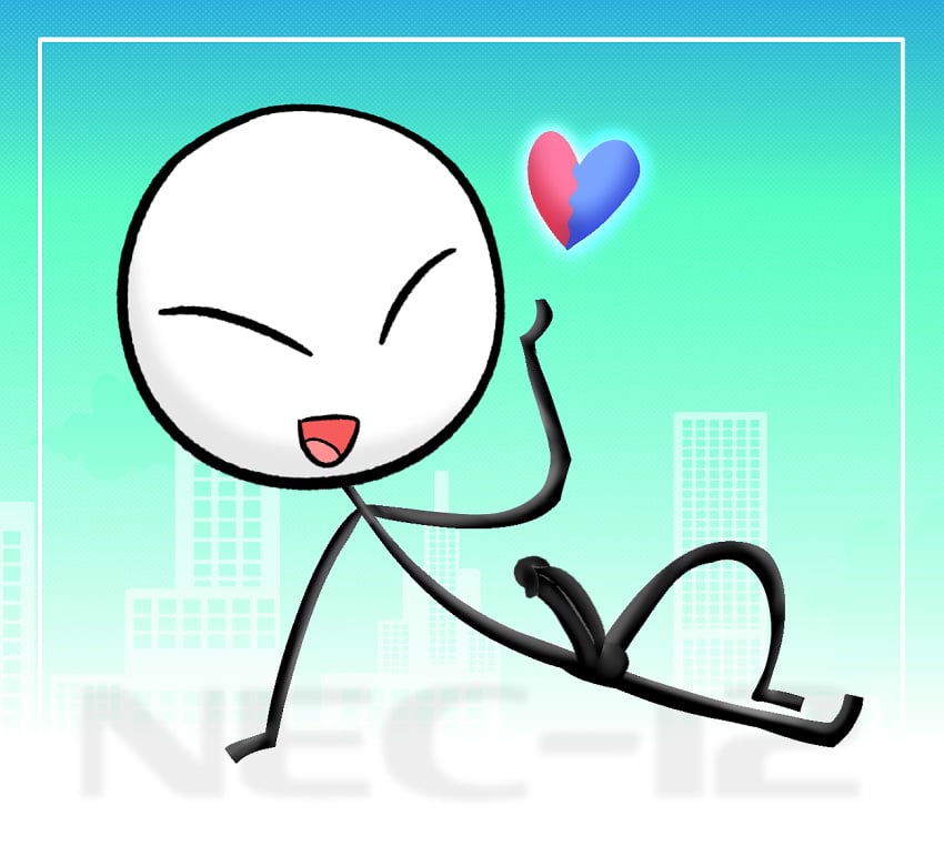 1boy big_penis black_body black_penis blue_heart exposed_penis nec-12 no_humans no_sex penis pink_heart stick_figure stickman three_tone_background two_tone_heart watermark white_skin zolaman_(franchise) 졸라맨