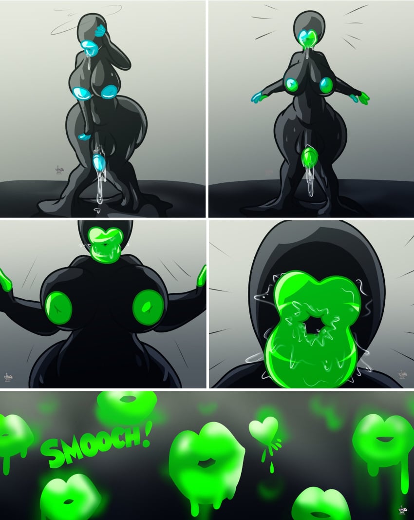 1futa areolae assimilation balls big_breasts big_lips big_lips_no_eyes big_penis black_body breasts comic_page corruption cursed_fleshlight_(gorila_invisible) drone erection futa_only futanari futanari_transformation goo_creature goo_transformation gorila_invisible_(artist) huge_ass huge_cock hugging humanoid humanoid_penis identity_death inverted_nipples jamearts kissed_all_over kissing kissing_fetish lipstick_on_screen living_sex_toy male_to_futa nipples nude penis pov pov_kiss precum smooch solo standing thick_thighs transformation wide_hips