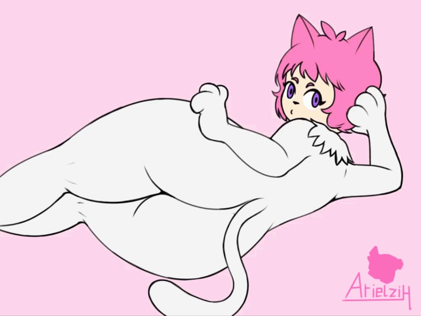 1girls animarose animated arielzih felid feline female female_only genitals humanoid mammal nekochan_(telegram) pussy short_playtime solo solo_female telegram