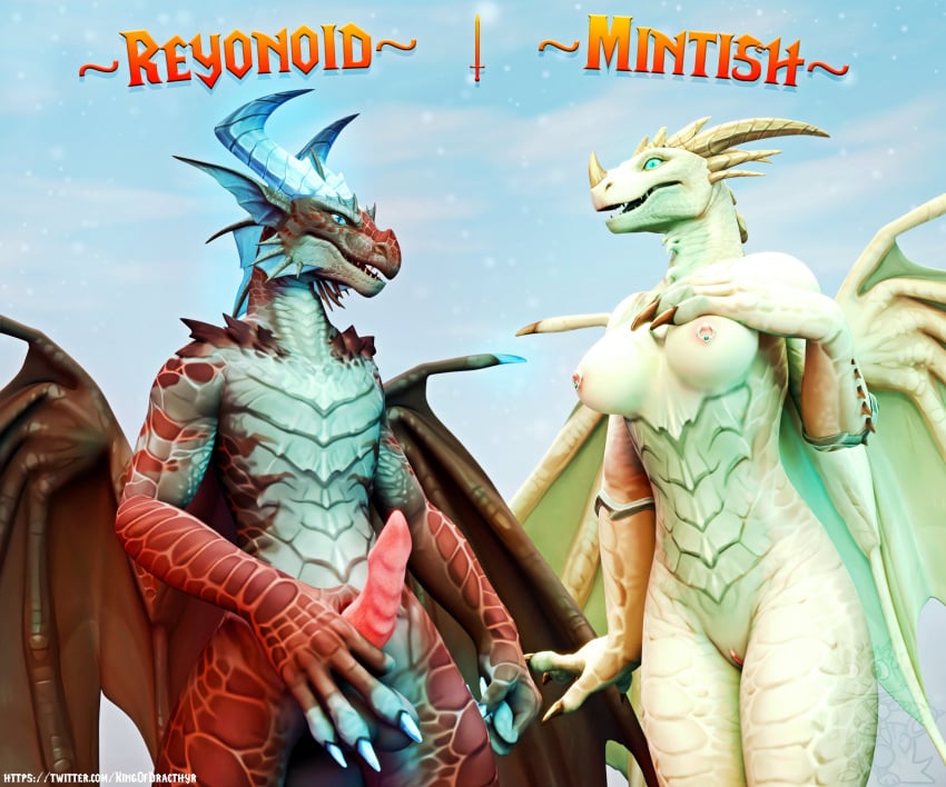 3d blizzard_entertainment breasts dracthyr erect_penis erection kingofdracthyr tagme warcraft world_of_warcraft