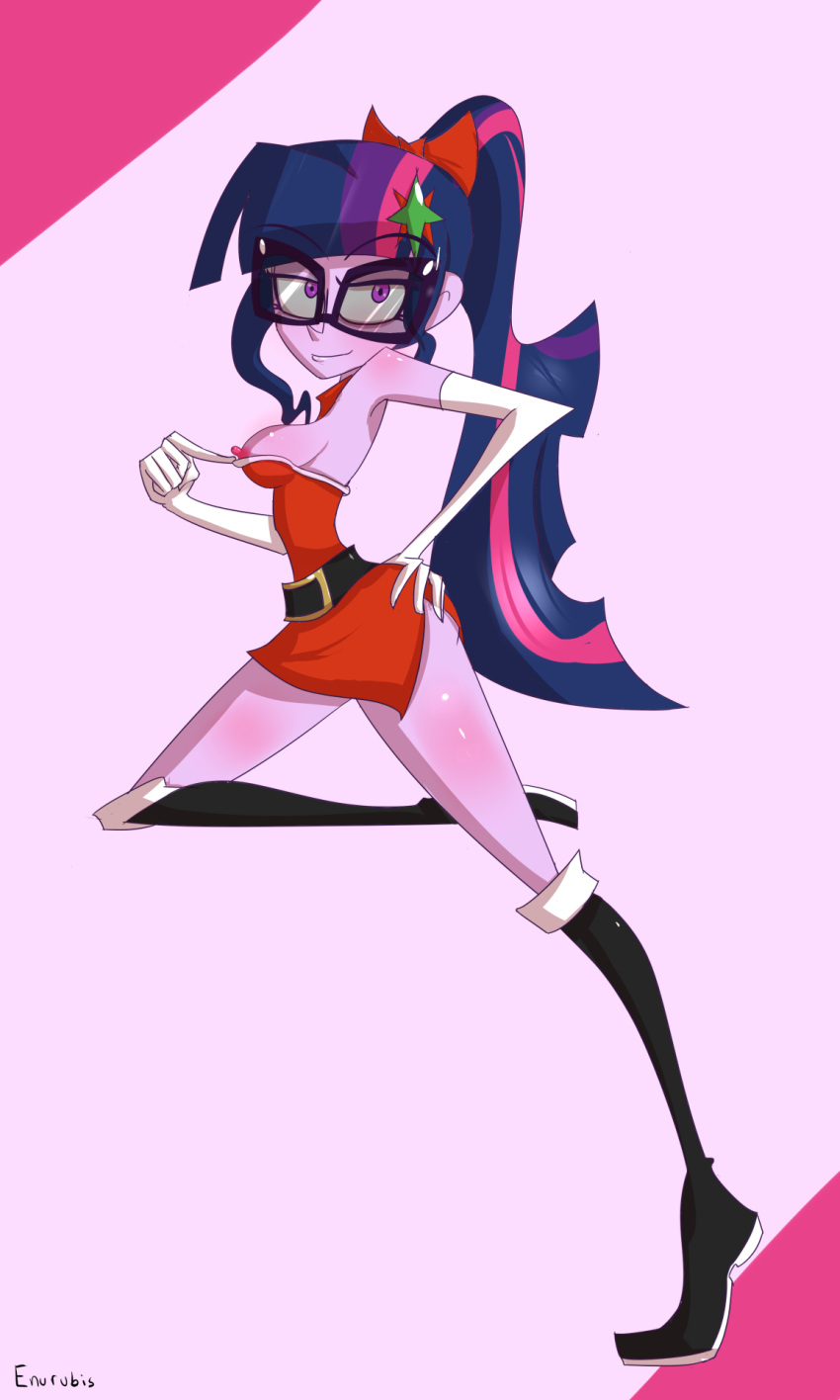 equestria_girls glasses my_little_pony nipple_slip nipples norehana_art purple_body purple_eyes purple_skin sci-twi side_view sideboob solo tagme twilight_sparkle_(mlp)