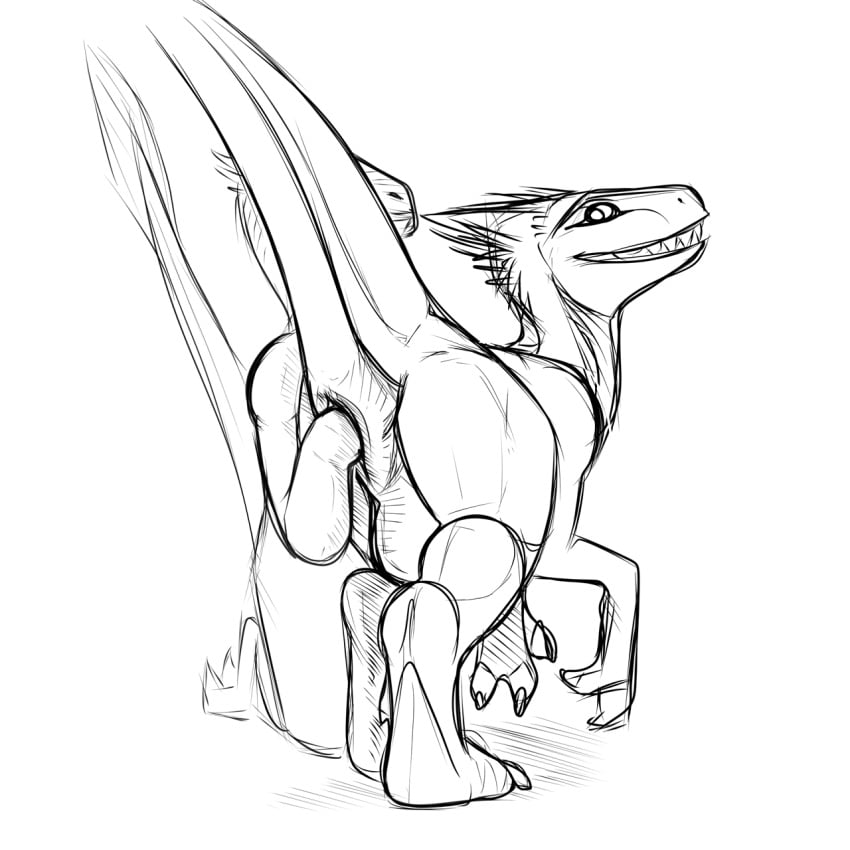 2023 3_fingers adeer ambiguous/ambiguous ambiguous_gender ambiguous_penetrated ambiguous_penetrating ambiguous_penetrating_ambiguous animal_genitalia anthro anthro_on_feral anthro_penetrating anthro_penetrating_feral biped claws cloaca cloacal cloacal_fisting cloacal_penetration digitigrade dinosaur dromaeosaurid duo feathers feet feral feral_penetrated finger_claws fingers fisting genital_slit genitals greyscale hi_res kneeling looking_back monochrome open_mouth open_smile penetration raised_tail rear_view reptile scalie sex smile standing tail teeth theropod toe_claws vertical_cloaca zoophilia