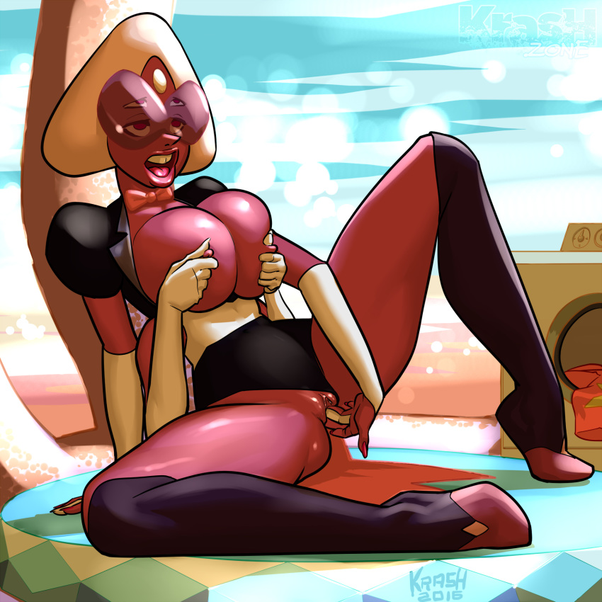 1girls breasts cartoon_network fabalex female female_only gem_(species) gem_fusion hips kras krashzone large_breasts legio legs legwear lips nail_polish nipples open_mouth pussy sardonyx_(steven_universe) solo steven_universe tagme teeth thighs vagina warp_pad