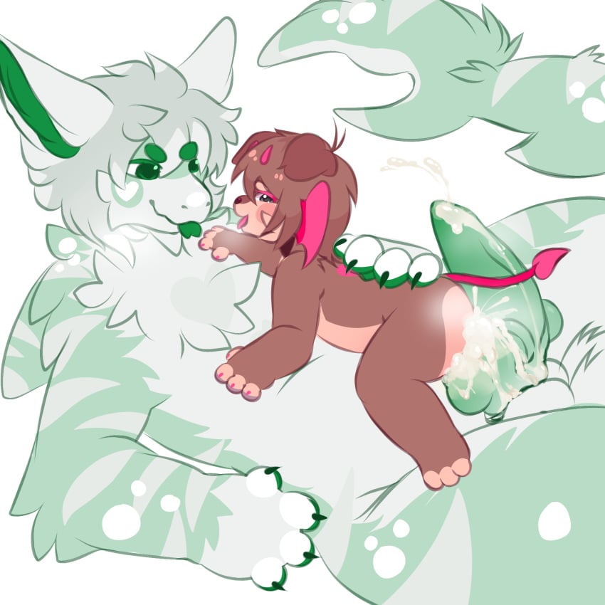 :} big_penis breath_cloud brown_fur canine commission commissioner_upload commissions_open cub cum cum_in_pussy cum_inside cumshot diphallia diphallism eudaimonicbeing furry gray_eyes green_eyes green_fur oc original_character penetration penis riding shark shark_tail size_difference smaller_penetrated split_tongue succubus succubus_tail tongue_out zauriph