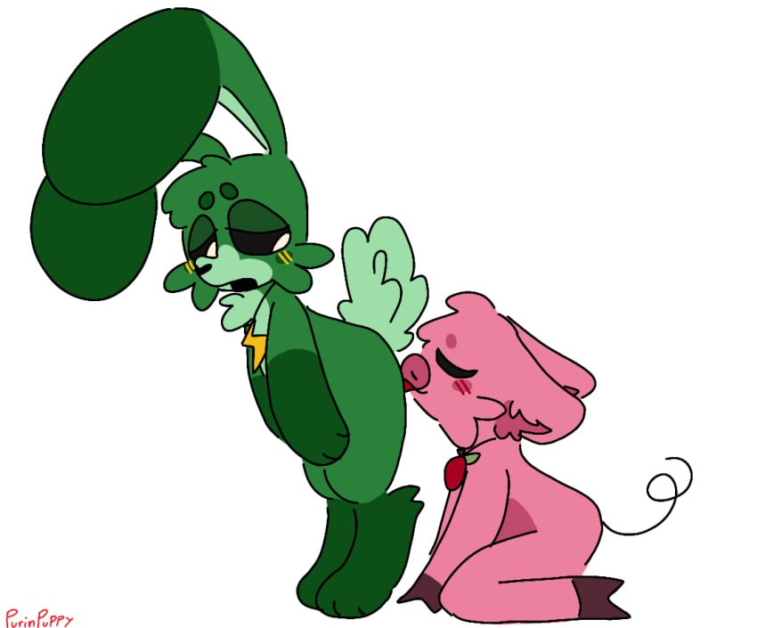 anthro anthro_on_anthro anthro_only bunny critters_(poppy_playtime) domestic_pig domestic_rabbit furry_only green_body green_fur green_skin hoppy_hopscotch hoppy_hopscotch_(poppy_playtime) no_humans picky_piggy_(poppy_playtime) pickypiggy pig pink_body pink_fur pink_skin poppy_playtime poppy_playtime_(chapter_3) purinpuppy rabbit sex smiling_critters tagme ugly yuri