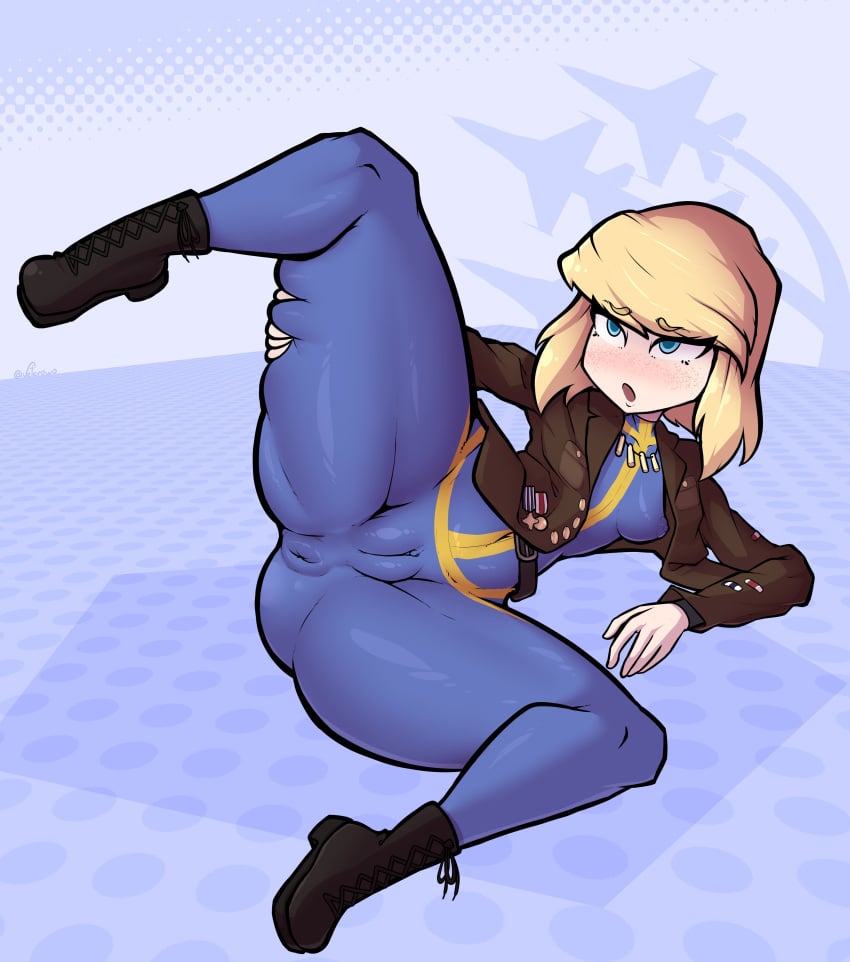 1girls 2021 absurd_res aircraft airplane anus_outline ass badge bethesda_softworks big_anus big_ass big_butt black_boots blonde_hair blue_eyes bomber_jacket boomer_(fallout) bullet cameltoe clothed clothing crotch fallout fallout_(series) fallout_new_vegas female female_only flight_suit footwear hi_res huge_ass human large_ass leg_grab leg_up light-skinned_female light_skin on_side outerwear pale_skin puffy_anus skin_tight small_breasts solo spread_ass spread_legs spreading thick_thighs tights vault_girl vault_meat vault_suit vetero wide_hips