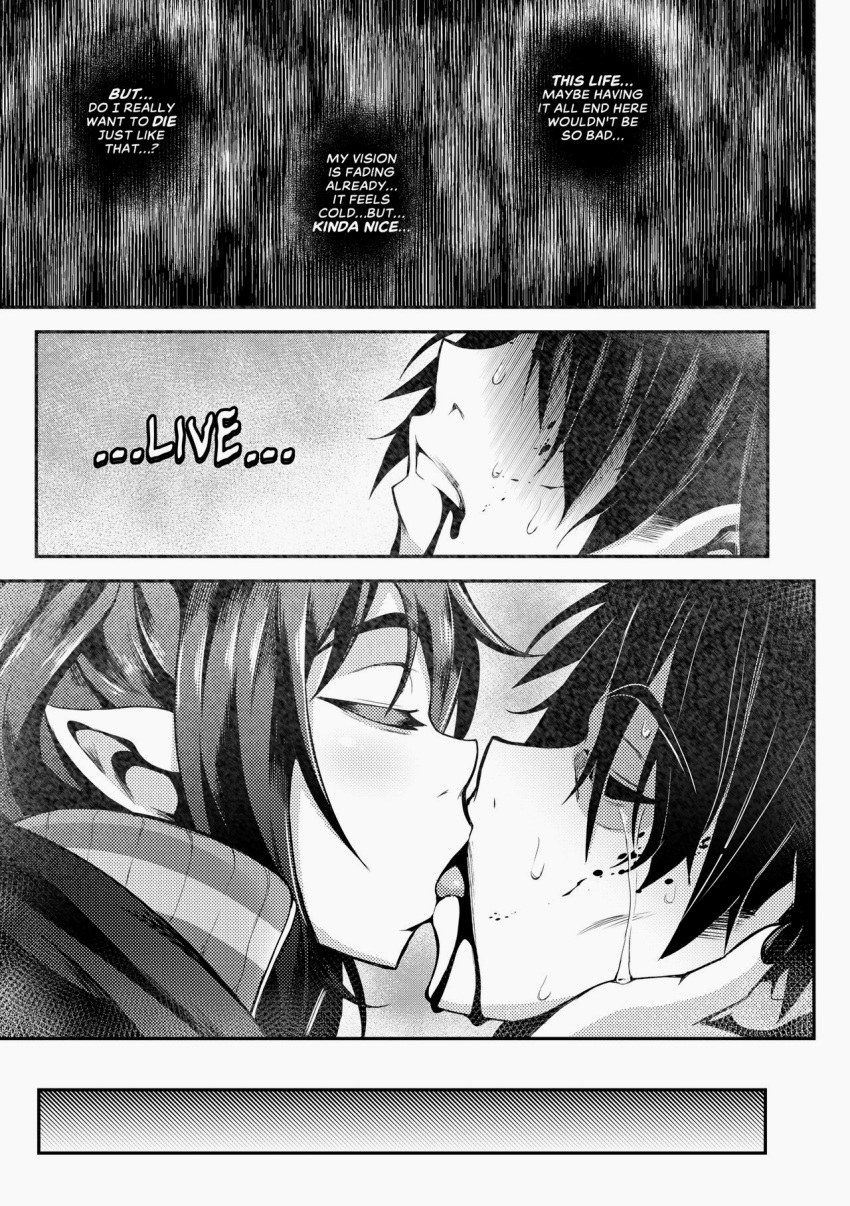 black_moon_prophecy demon english_text ghettoyouth jiro_(black_moon_prophecy) jiro_kuronuma kissing levi levi_(black_moon_prophecy) leviathan manga onidere protagonist protagonist-kun succubus