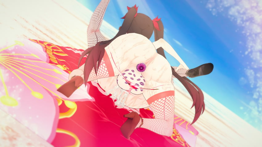 3d beach bikini black_swan_(honkai:_star_rail) buttplug cum_in_pussy cum_inside female fishnets futa_on_female futanari honkai:_star_rail honkai_(series) koikatsu sparkle_(honkai:_star_rail) tagme vostrumdeus