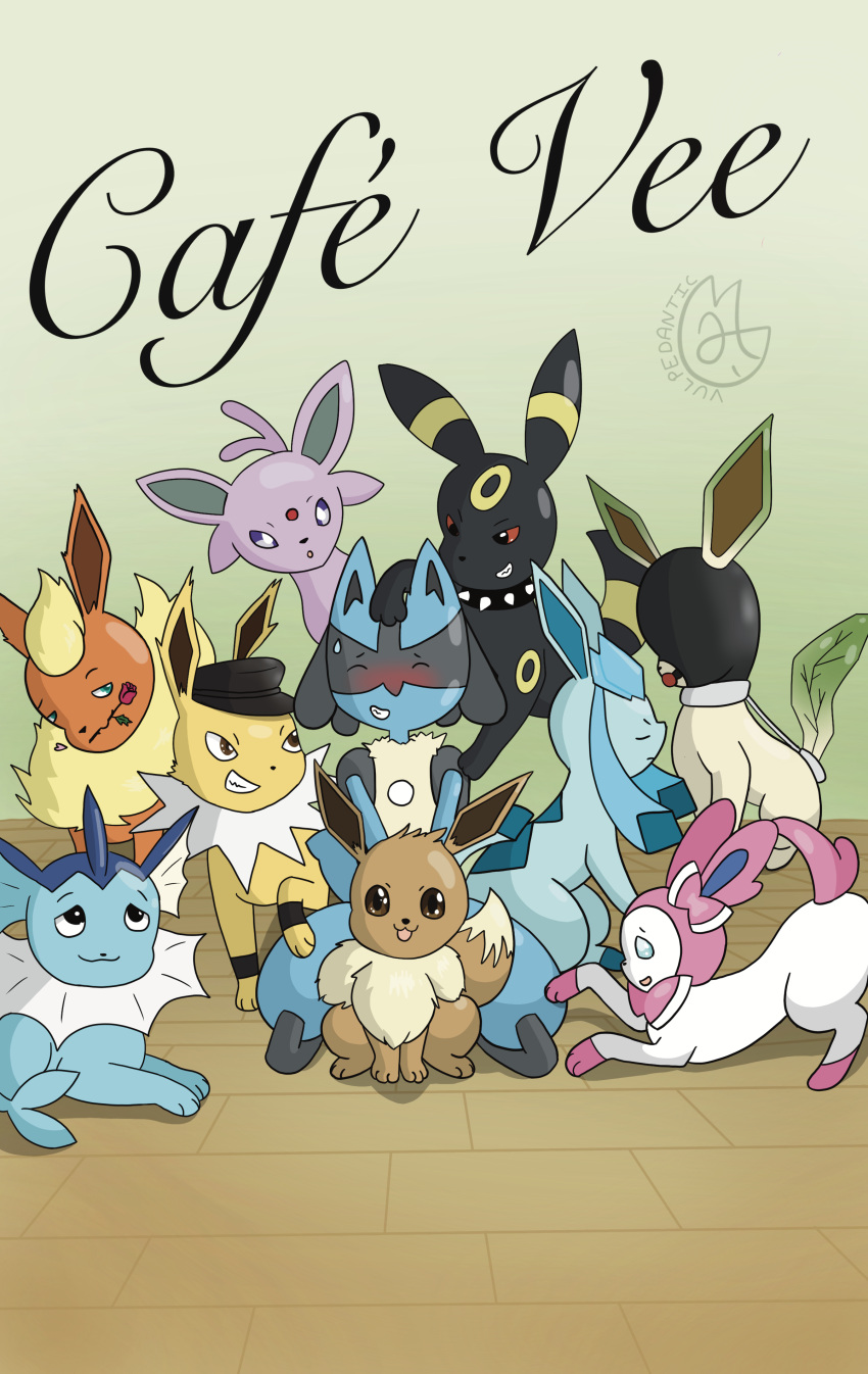 absurd_res ball_gag blush bondage collar comic cover cover_art cover_page eevee eeveelution espeon feral flareon gag generation_1_pokemon generation_2_pokemon generation_4_pokemon generation_6_pokemon gimp_mask glaceon group hi_res jolteon leafeon lucario male male/male mask nintendo pokemon pokemon_(species) rose_(disambiguation) sylveon umbreon vaporeon vulpedantic