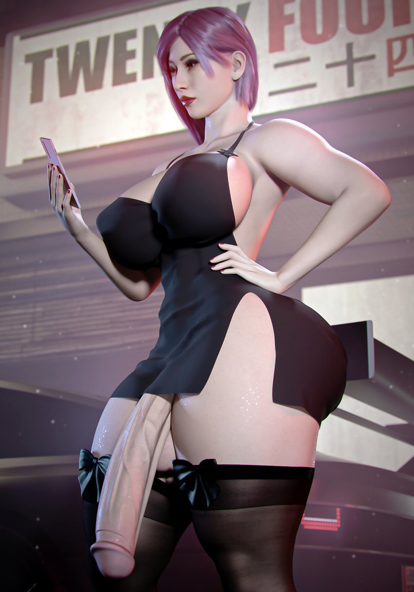 1futa 3d audrix big_ass big_breasts big_penis billboard cellphone futa_only futanari huge_ass huge_breasts huge_cock light-skinned_female light_skin revealing_clothes ryuu_ga_gotoku seong-hui solo_futa stockings thick_penis thick_thighs toned_futa voluptuous_female