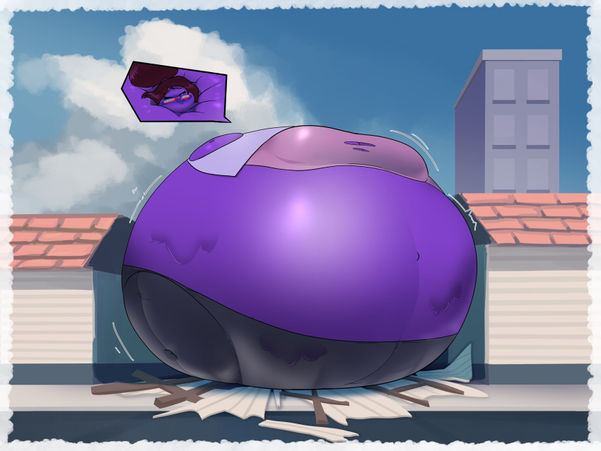 anoninflator big_breasts blueberry_inflation breasts female glasses inflation sequence sneakyalbatross sunken_head sunken_limbs tagme thick_thighs wide_hips